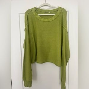 Boutique Green Cropped Sweater
